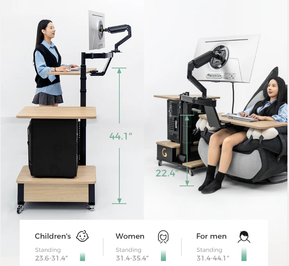 INGREM Floating Table (โต๊ะแบบลอย) สำหรับเกมเมอร์ ระบบไฟฟ้าปรับได้ต่ำสุด 56 CM thumbnail